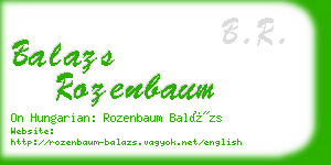 balazs rozenbaum business card